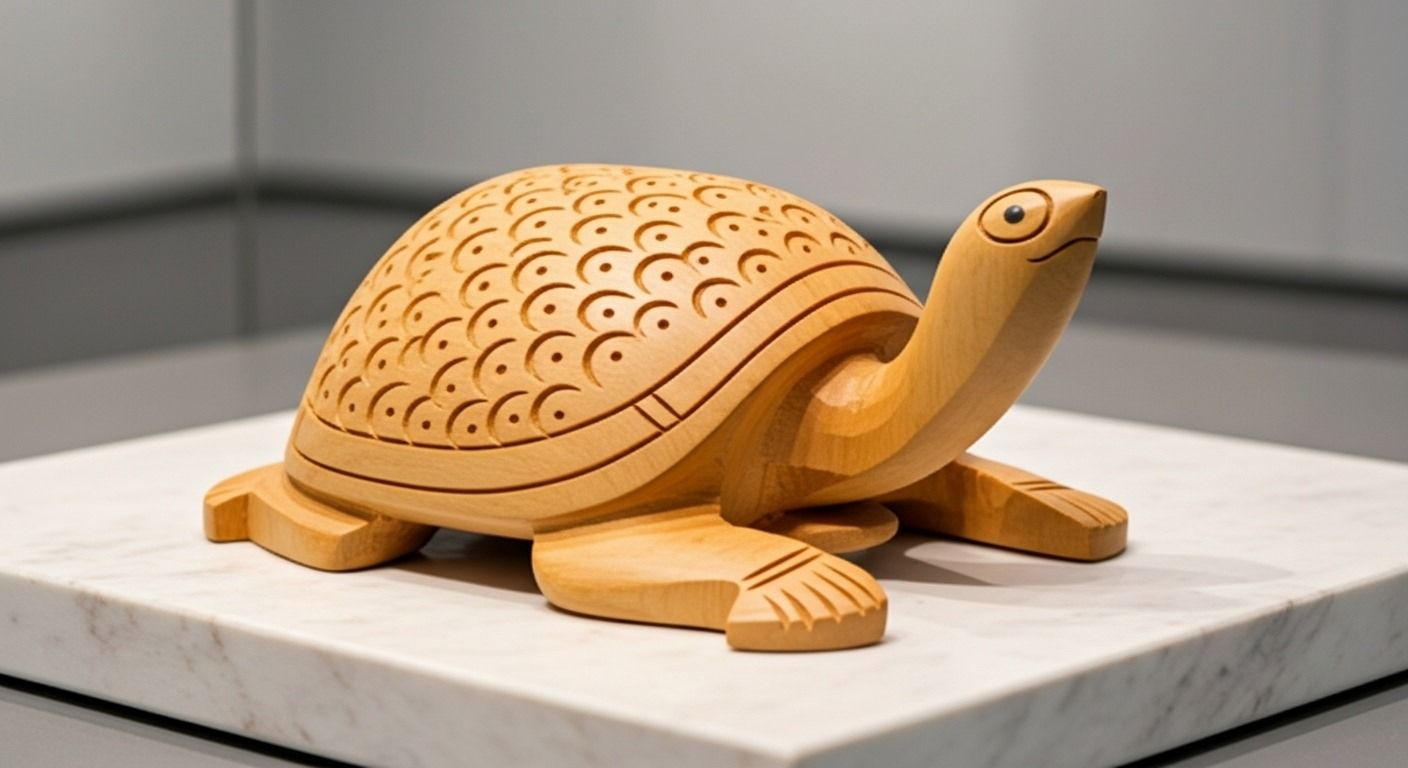 Handcrafted Wooden Tortoise  2