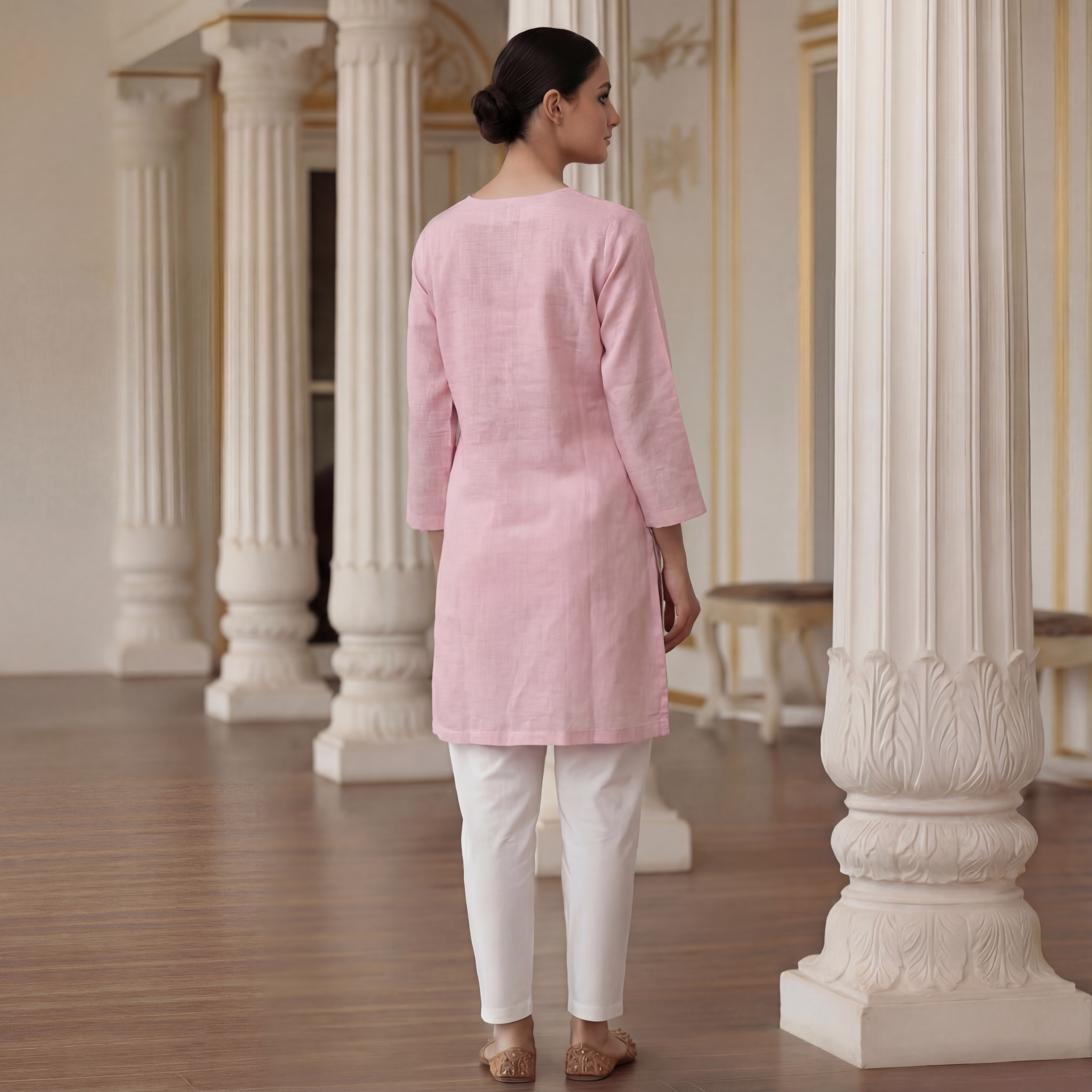  Rose Mist - Women's Short Kurta  3