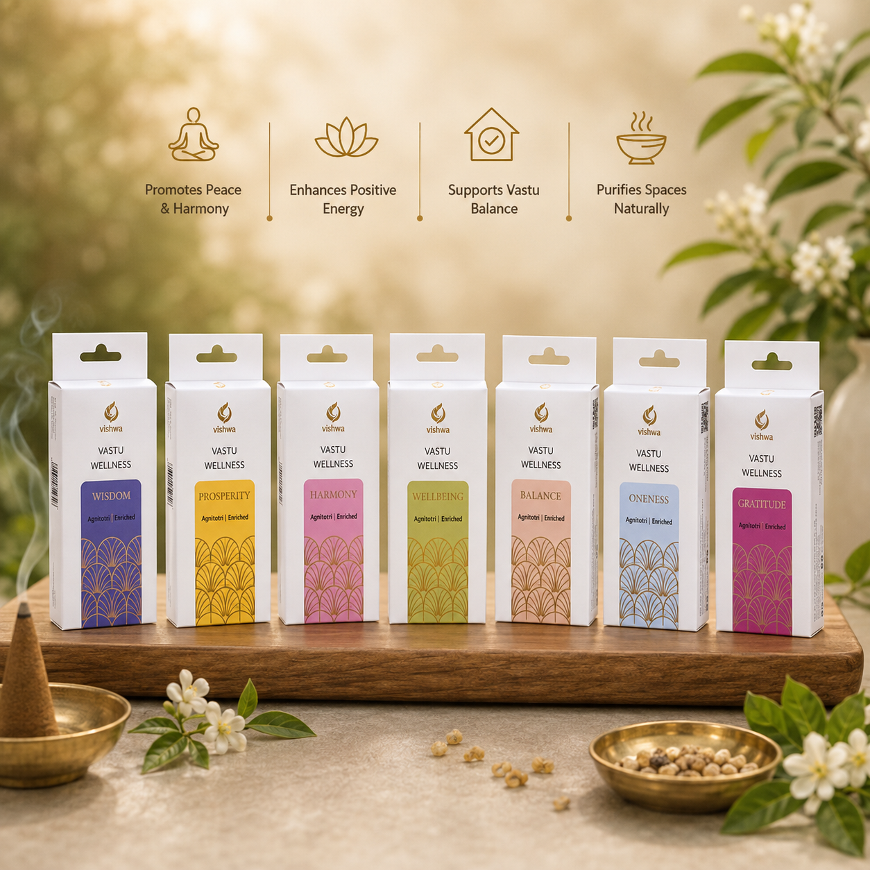 Vastu Wellness Incense Cones - Oneness  5