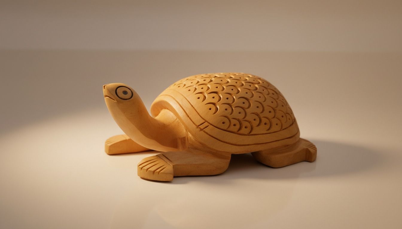Handcrafted Wooden Tortoise  3