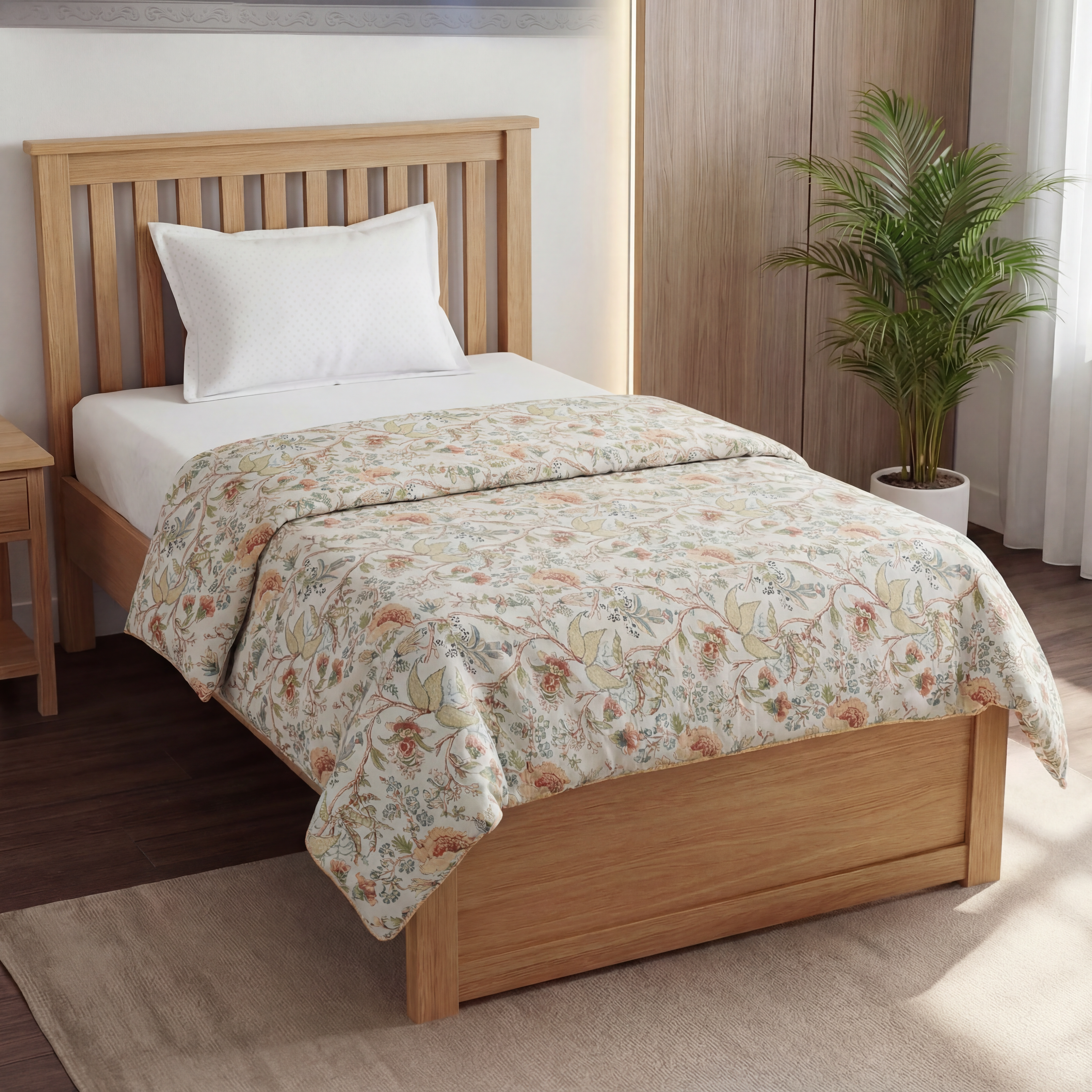 Vintage Floral Handcrafted Dohar (Single)