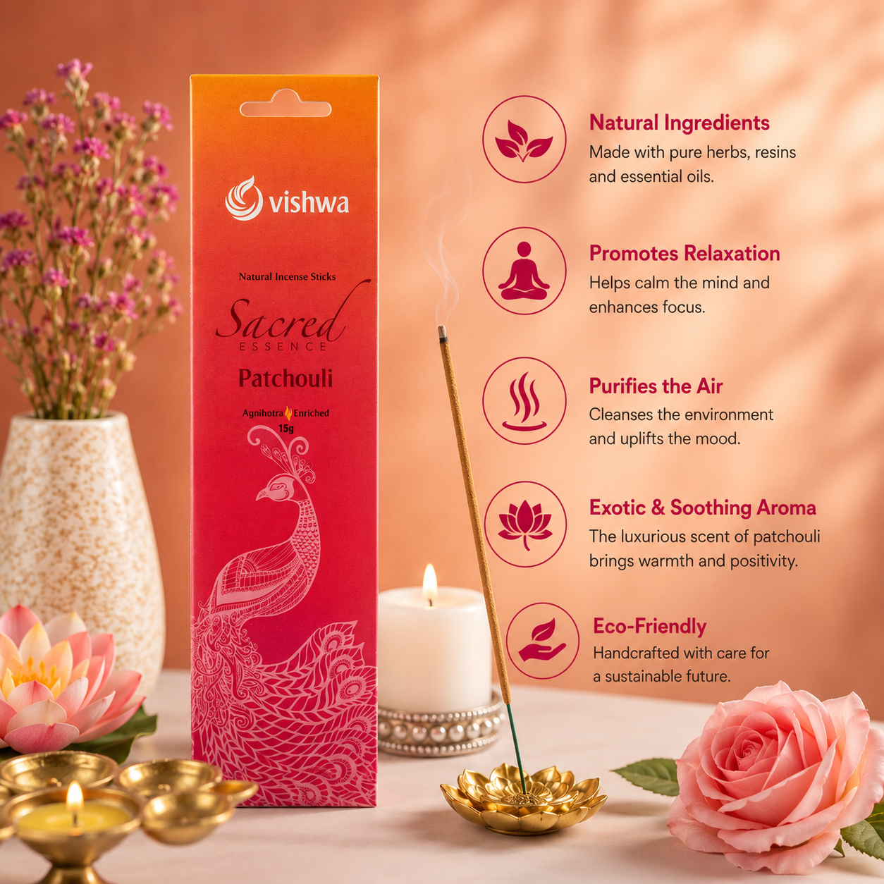Sacred Essence Incense Sticks - Patchouli 3