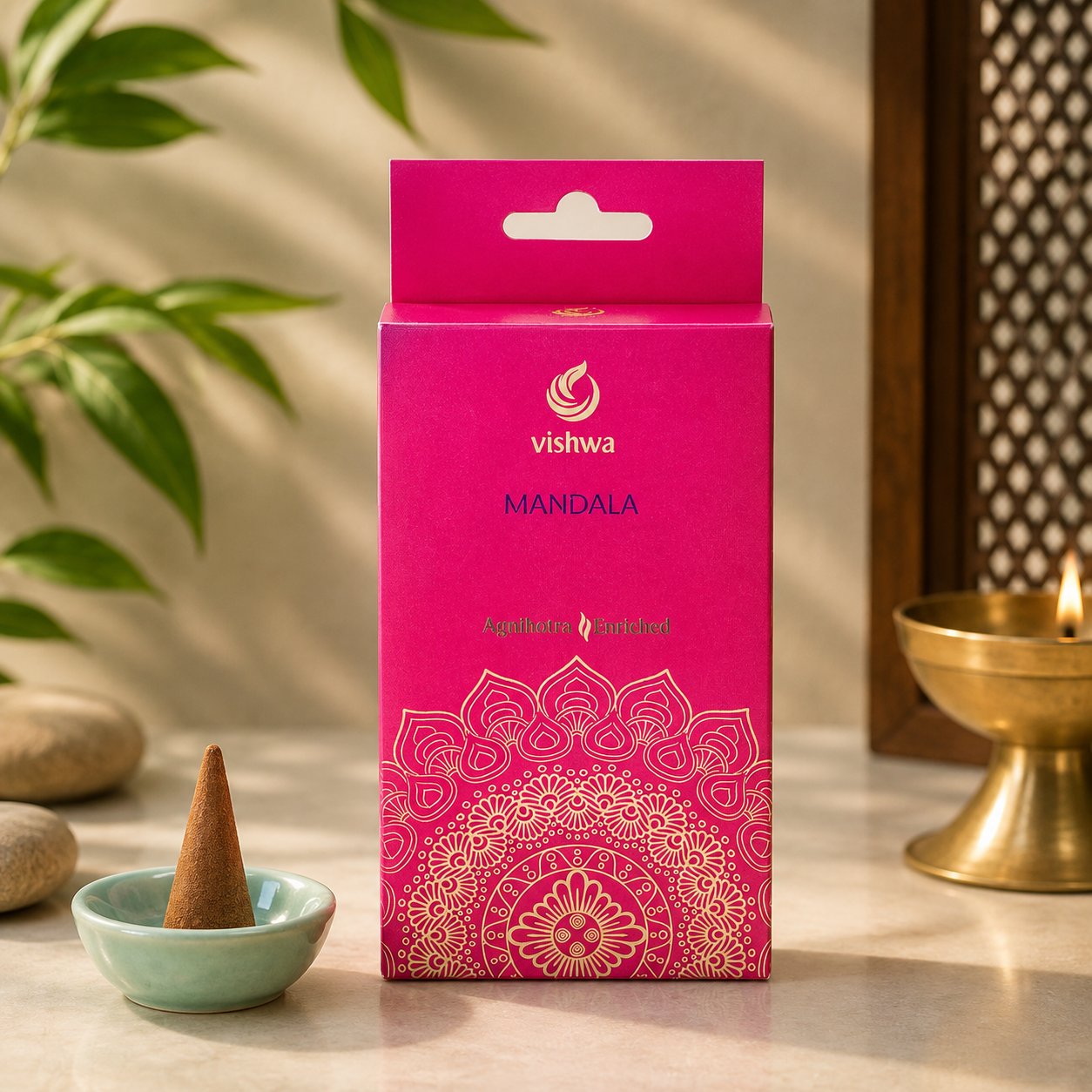 Mandala Incense Cones - Pink  3