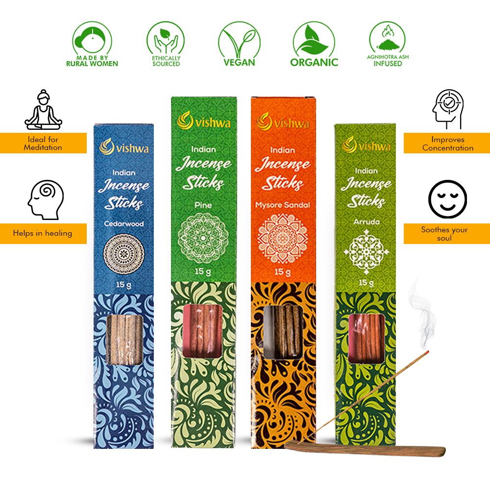 Mid - Range Incense Sticks Bundle - Forest - ( Cedarwood + Sandalwood + Pine + Arruda ) 2
