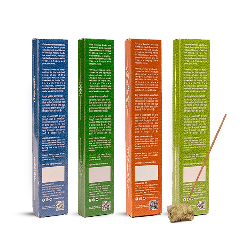 Mid - Range Incense Sticks Bundle - Forest - ( Cedarwood + Sandalwood + Pine + Arruda ) 4