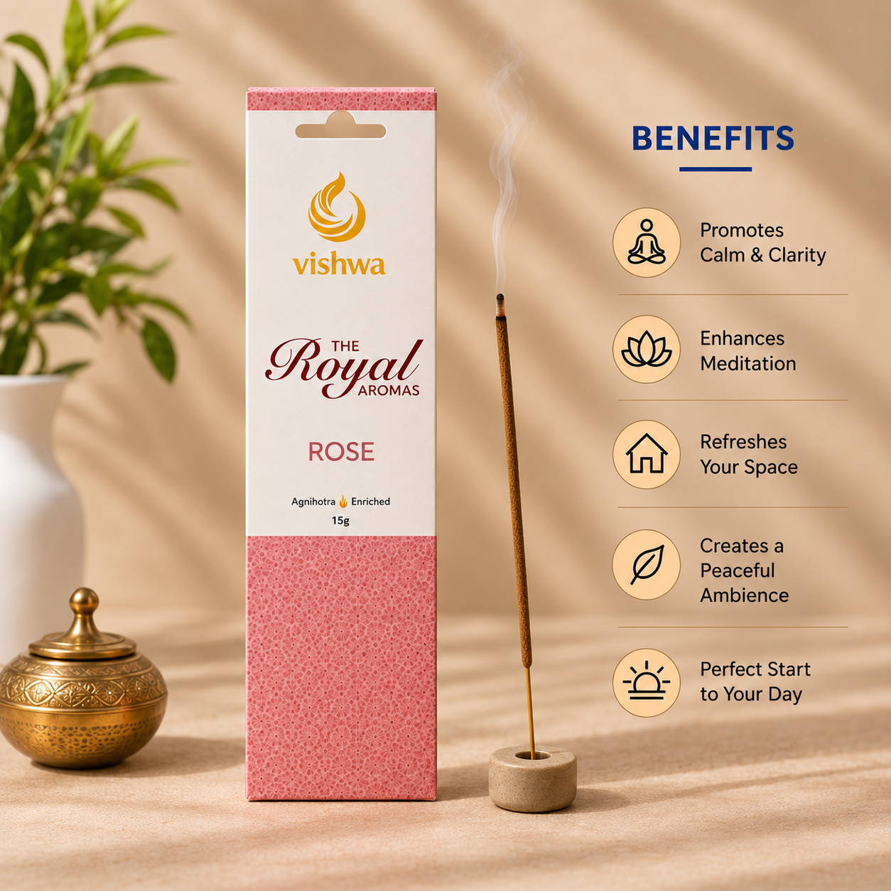 Royal Aromas Incense Sticks - Rose 4