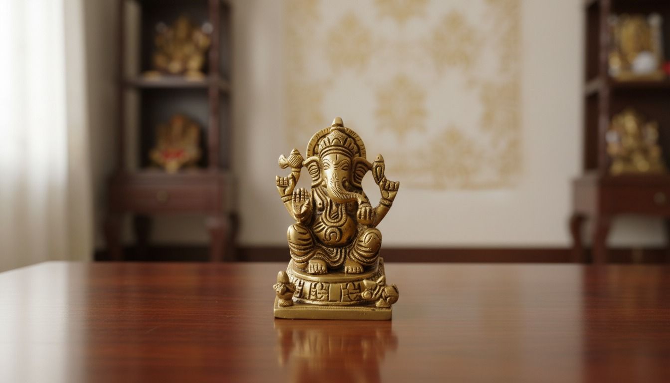 The Auspicious Brass Ganesha Idol