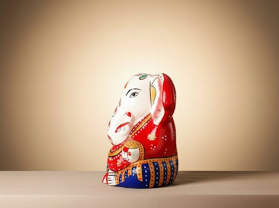 Hand Painted Lord Ganesha Idol 2