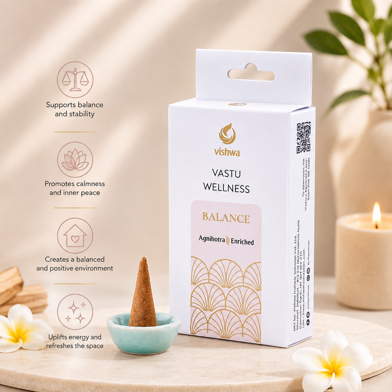 Vastu Wellness Incense Cone - Balance  3