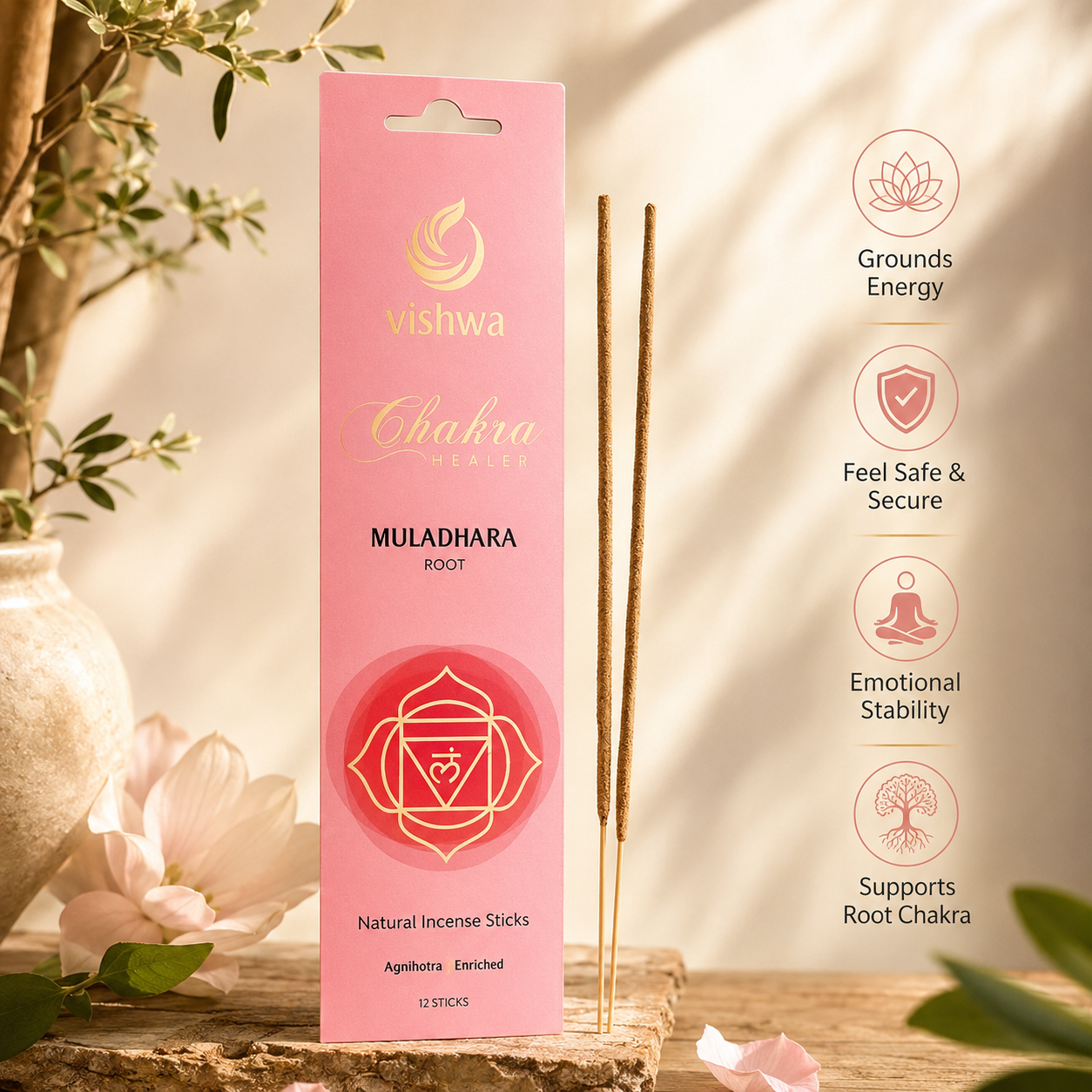 Chakra Healer Incense Sticks - Muladhra 3