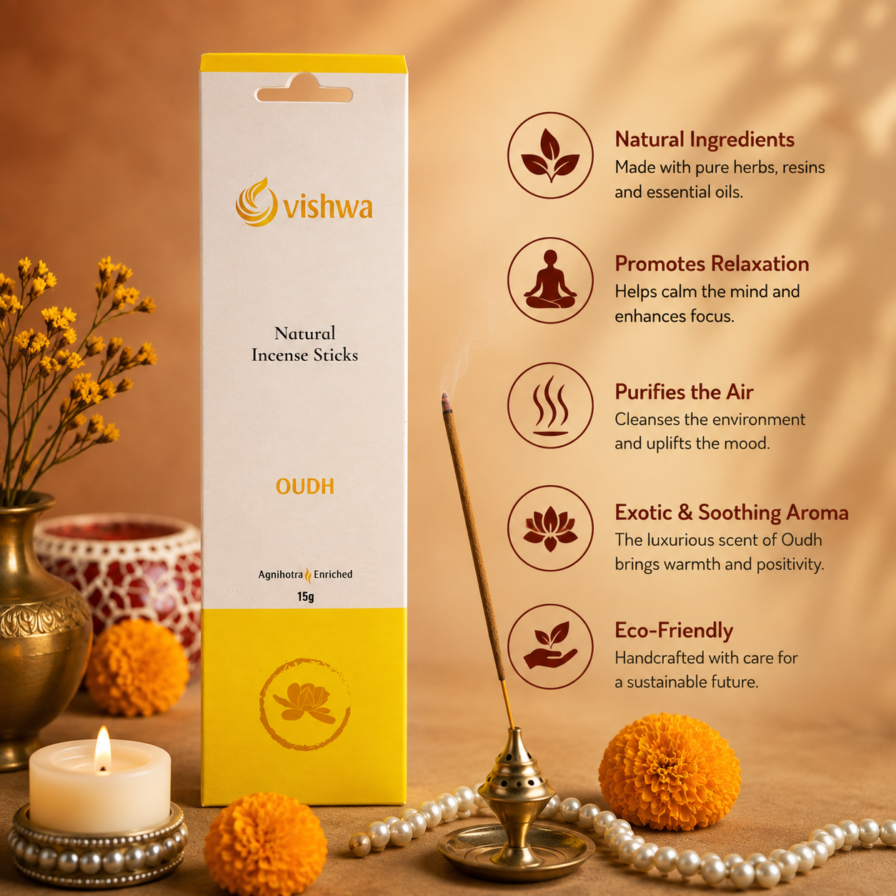 Natural Incense Sticks - Oudh 3
