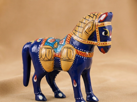 Meenakari Horse Decor Showpiece ( 4 inches ) 4