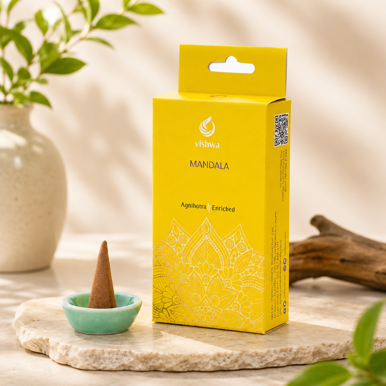 Mandala Incense Cones- Yellow
