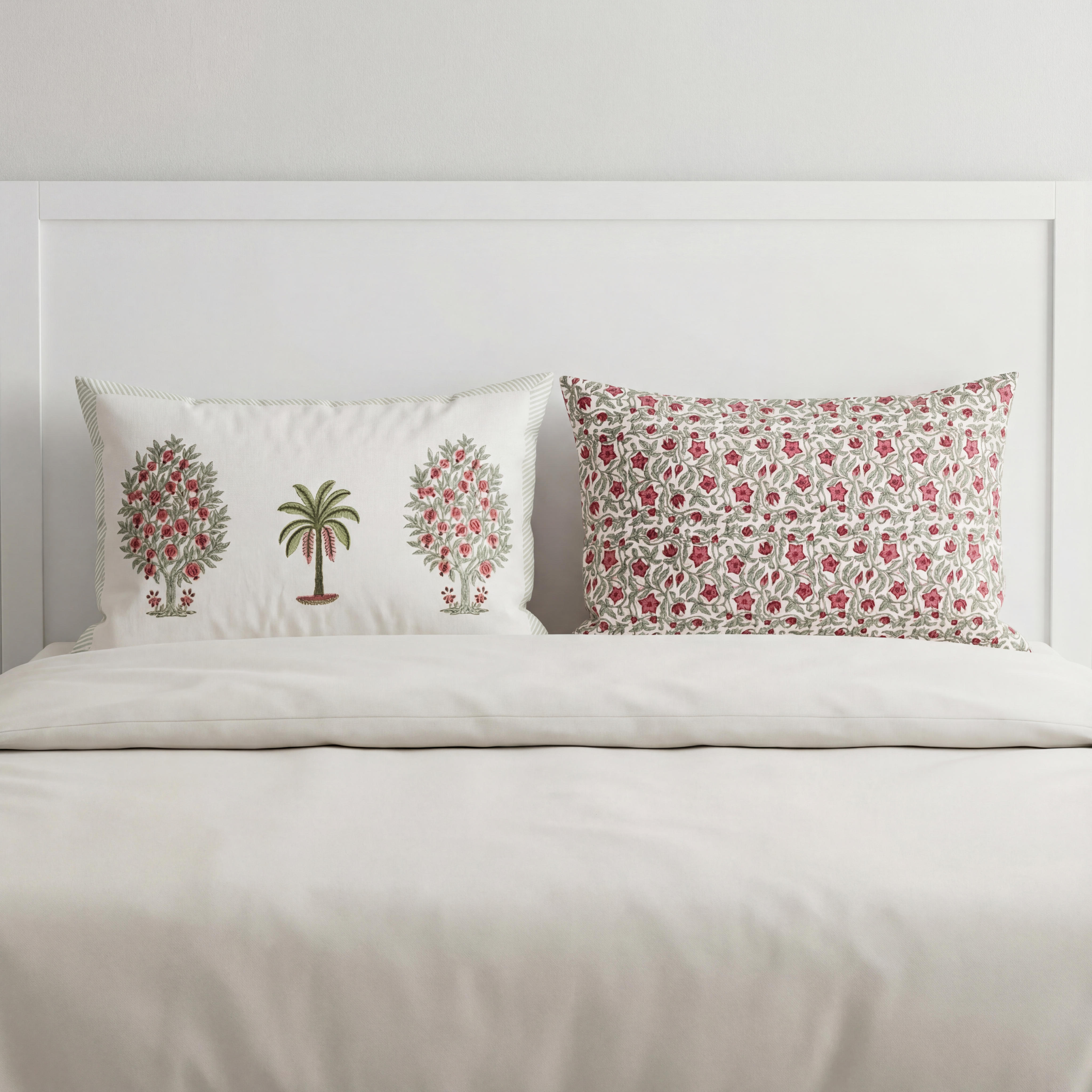 Orchard Charm Hand block Bedsheet Set 4