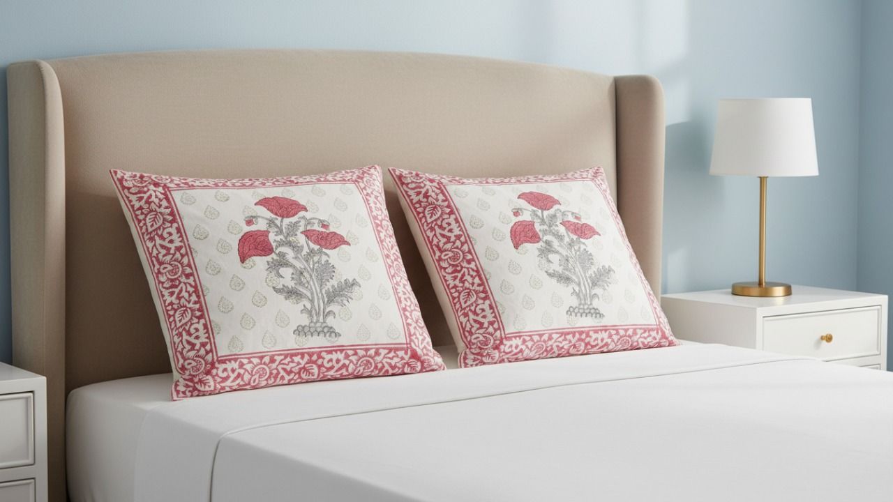 Royal Bloom Embroidered Cushion Cover 2