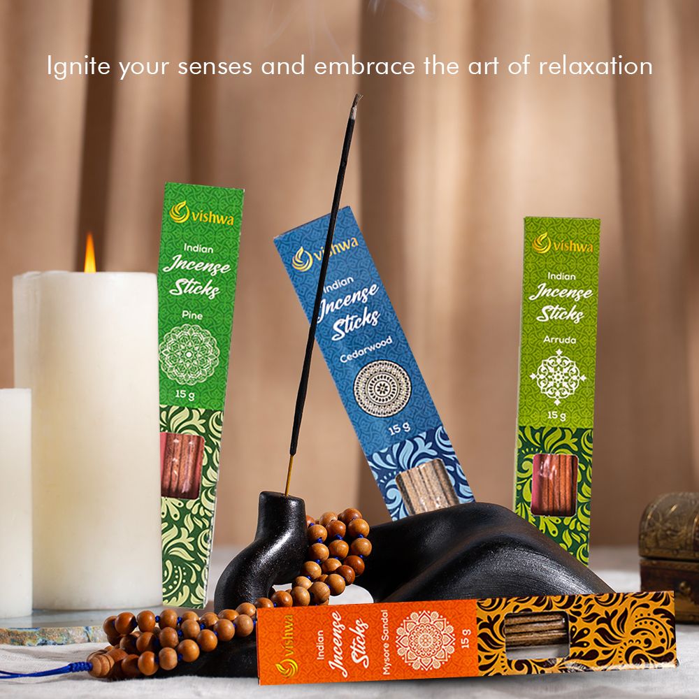 Mid - Range Incense Sticks Bundle - Forest - ( Cedarwood + Sandalwood + Pine + Arruda ) 3
