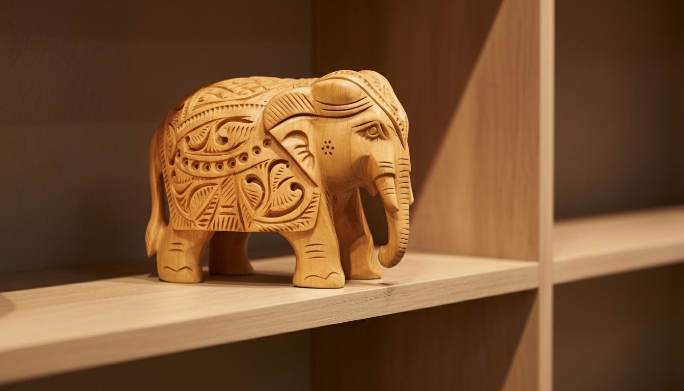 Handcrafted Wooden Elephant  2