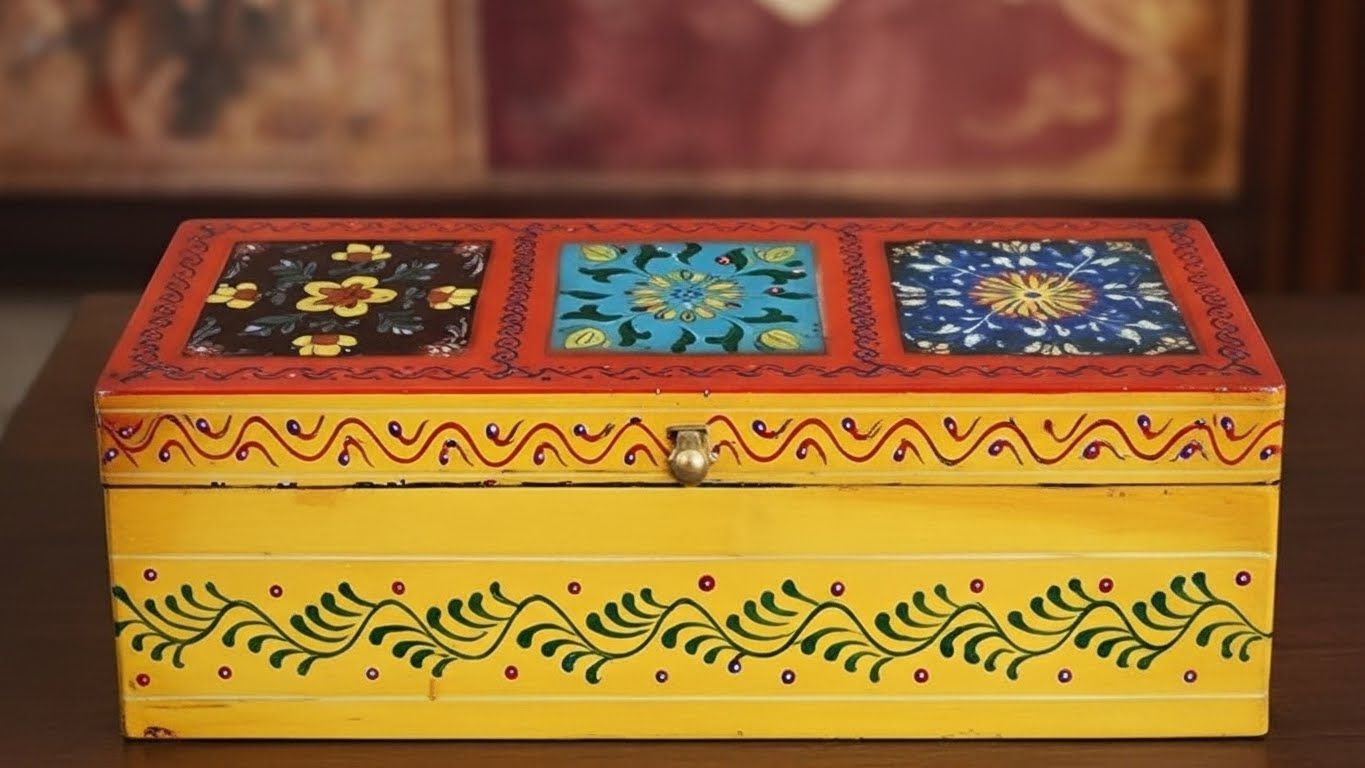 Royal Rangoli Wooden Jewellery Box 3