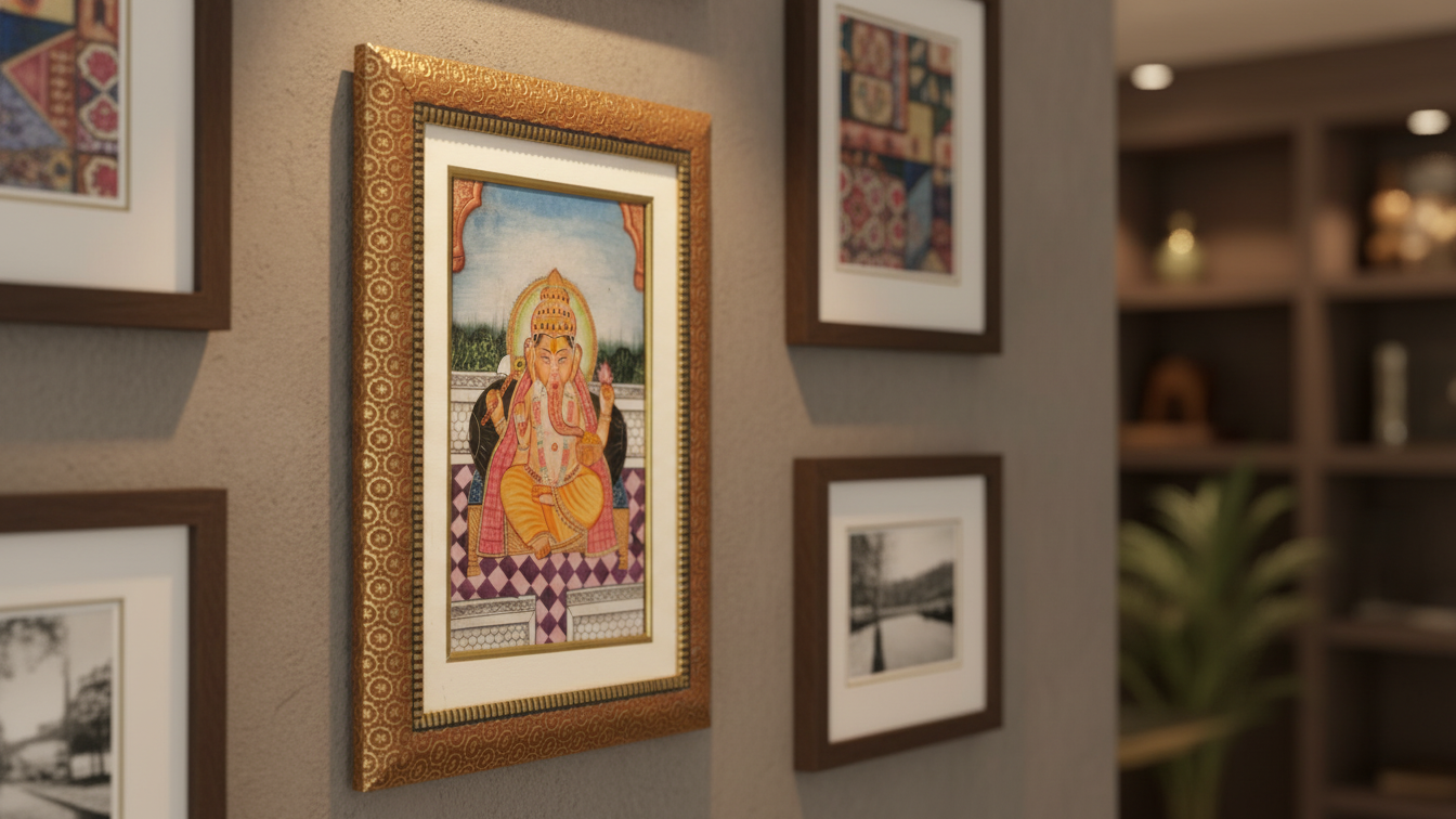 Blessing of Ganesha -Marble Painting 3