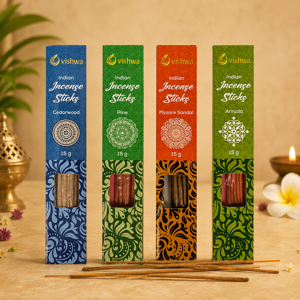 Incense Sticks Bundle - Forest - ( Cedarwood + Sandalwood + Pine + Arruda )