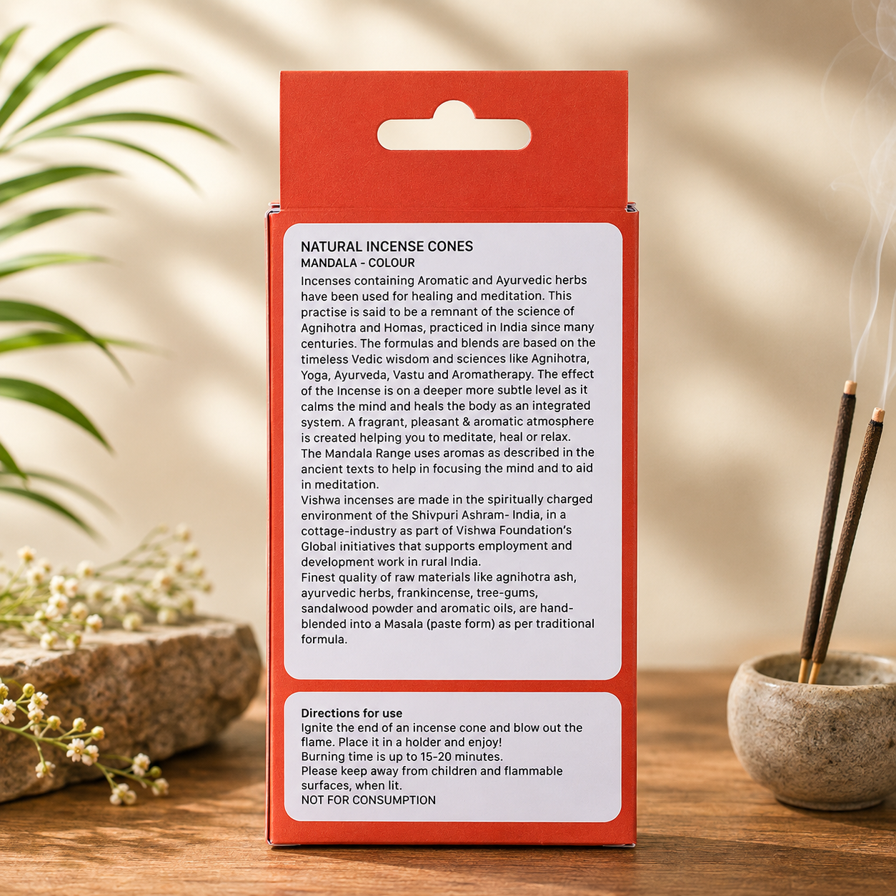 Mandala Incense Cones - Red  2
