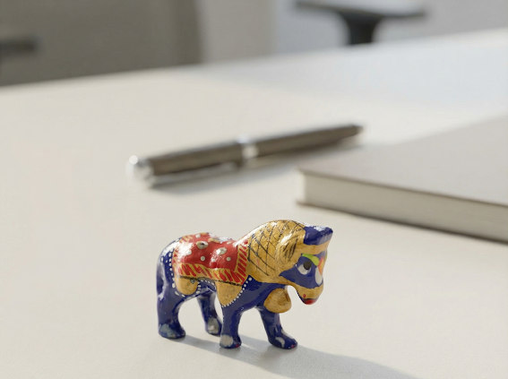 Meenakari Horse Decor Showpiece ( 1 inches )