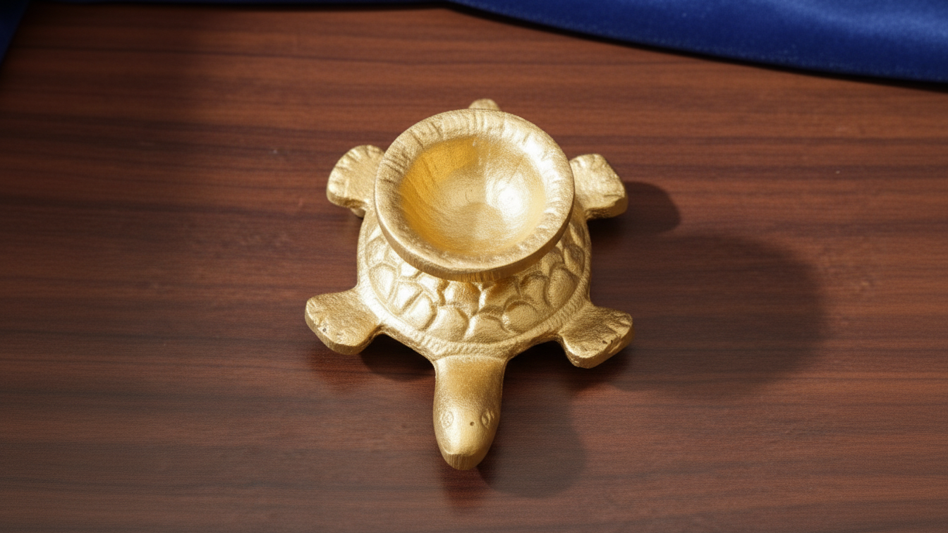 Brass Tortoise Shankh Stand 5