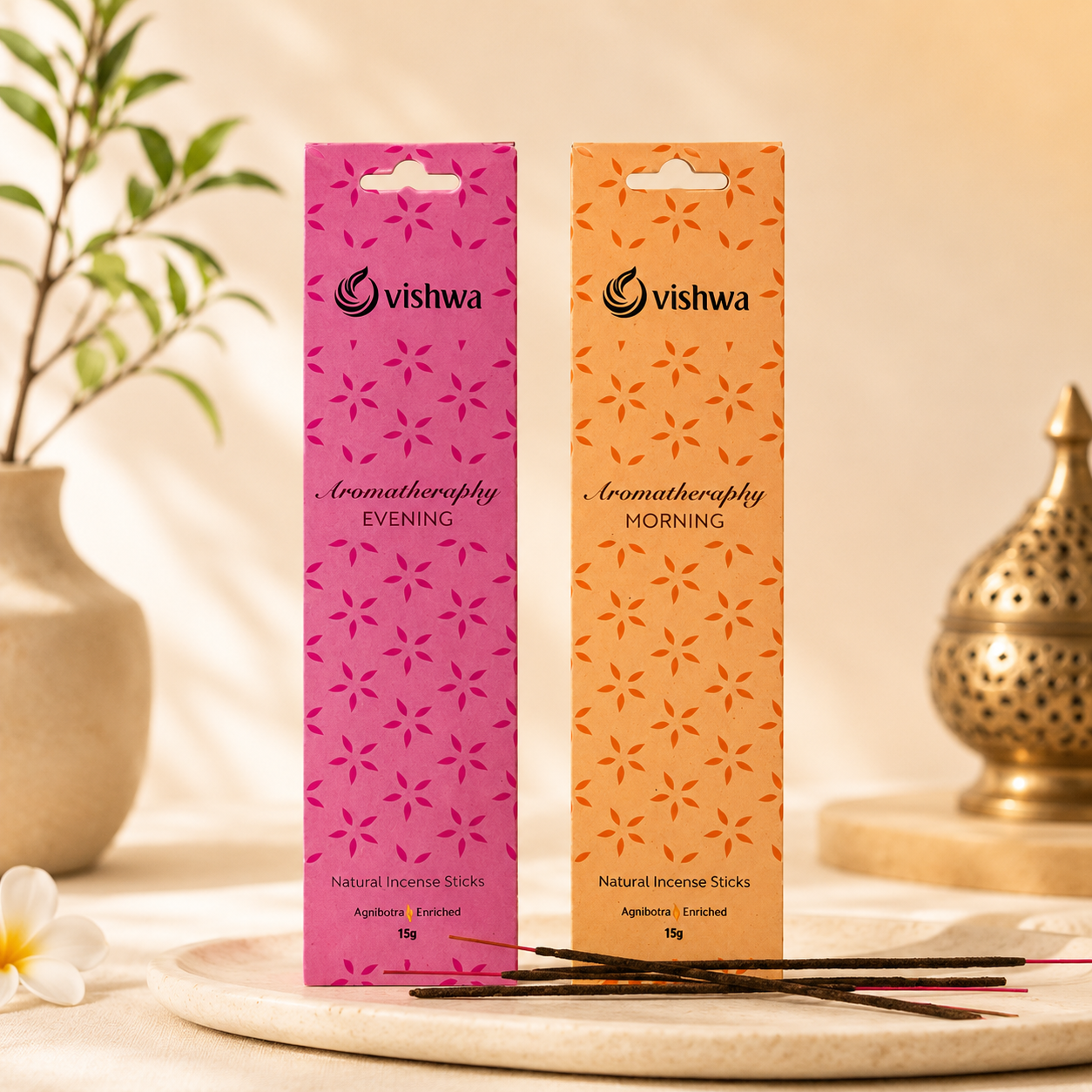 Premium Incense Sticks Bundle - Aromatherapy - (Morning + Evening)