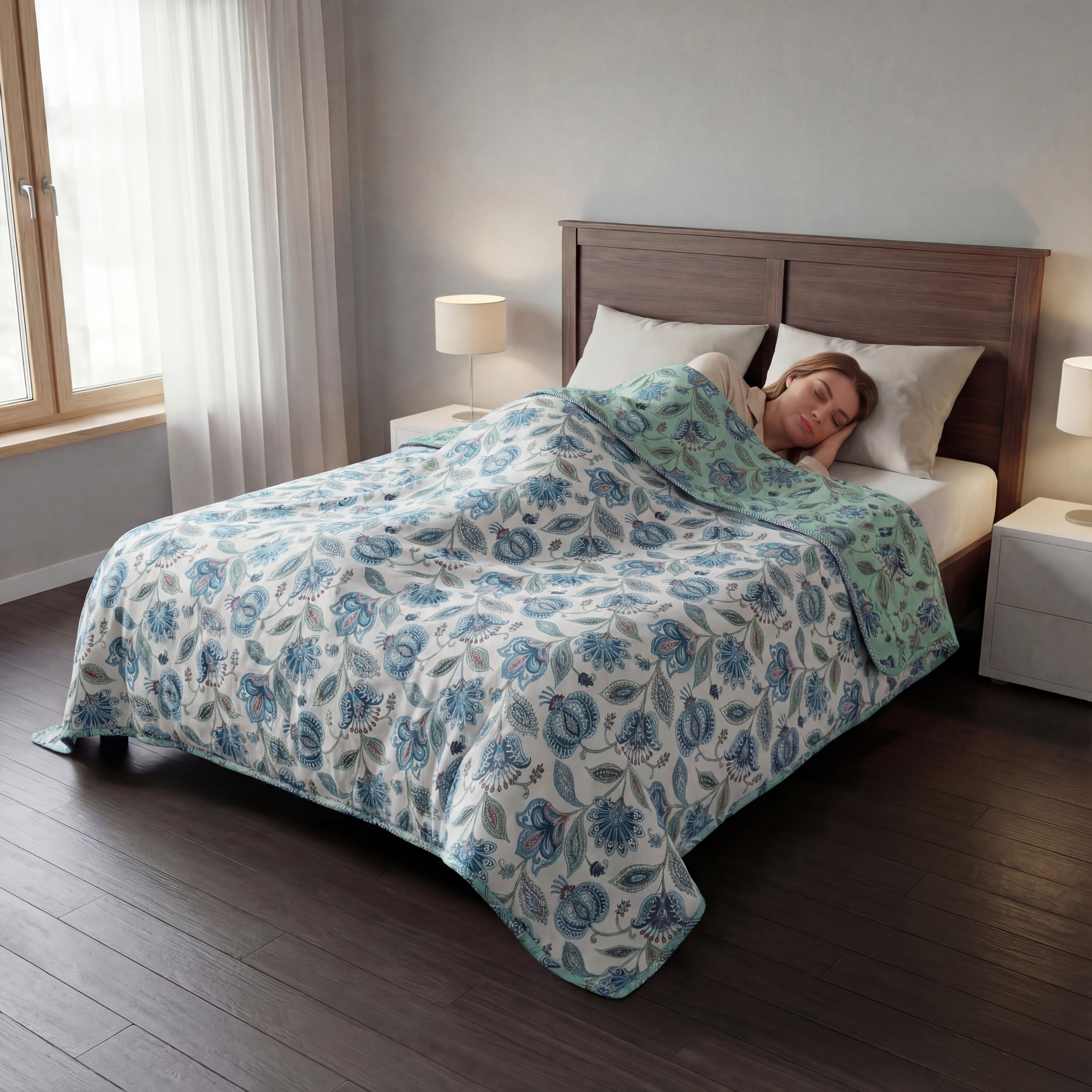 Azure Bloom Dohar (Double) 3