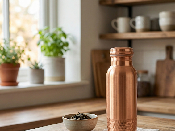 Plain Copper Water  Bottle 2