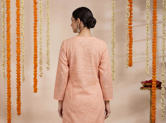 Lilac Rose -  Women's Long Kurta 2