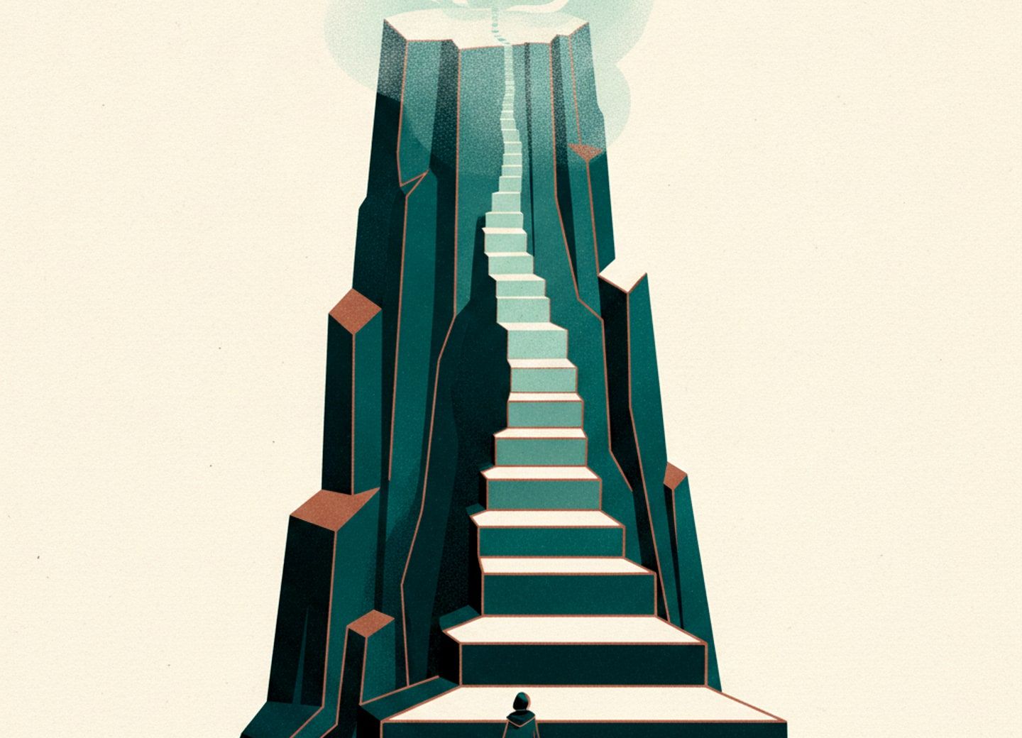 The AI ledger wall: frontier models summit individual steps but cannot climb eight in sequence.