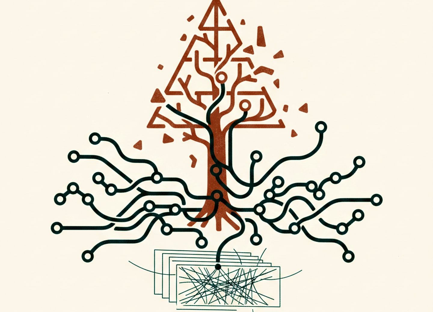 RNG flattens hierarchies: from tree to expander graph