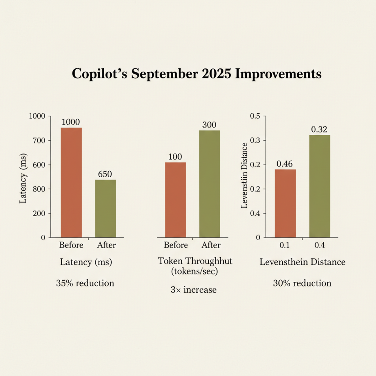 Copilot's September 2025 update: improvements across latency, throughput, and suggestion quality.