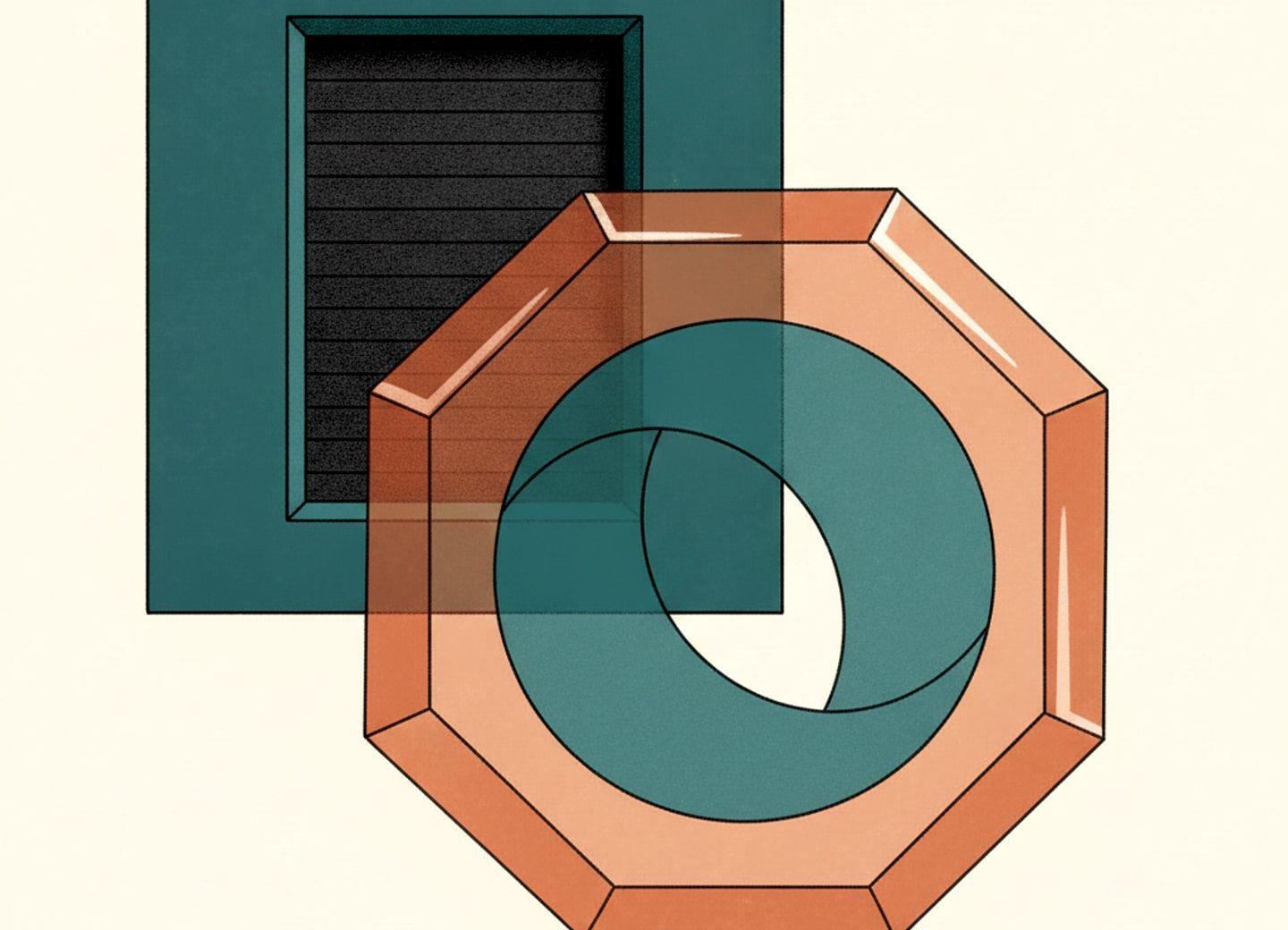 A sealed lens vault beside a window shuttered from the inside