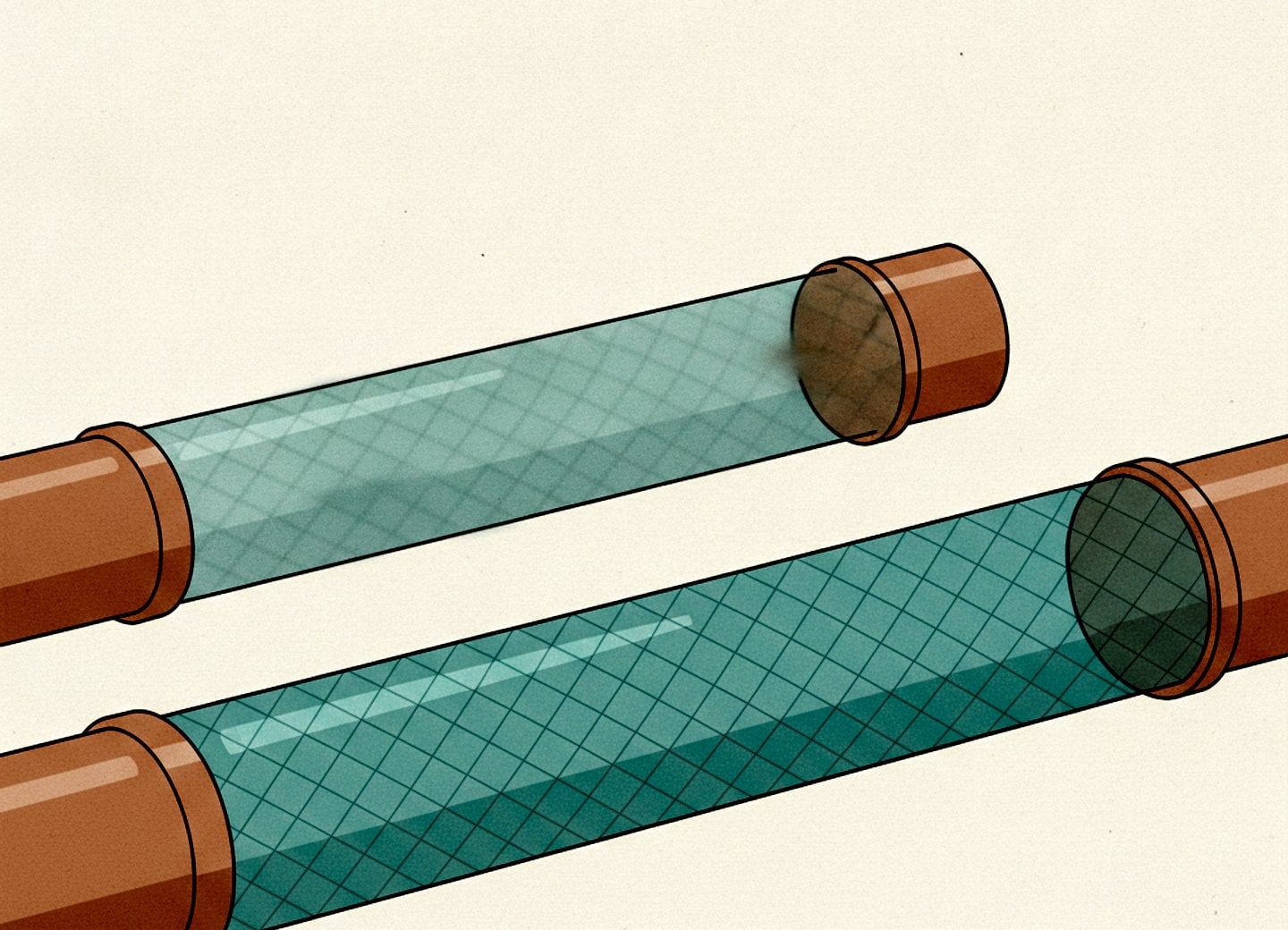 One embossed pattern passes through rollers intact, another blurs