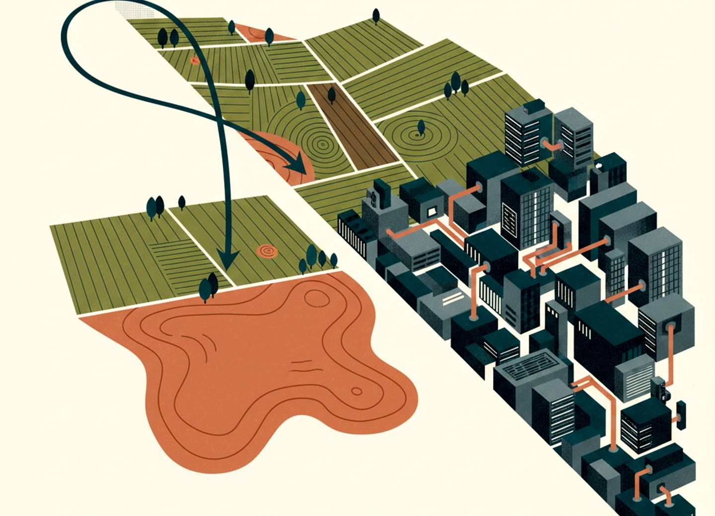 Rural shift: data centers bypass city delays via county permitting.