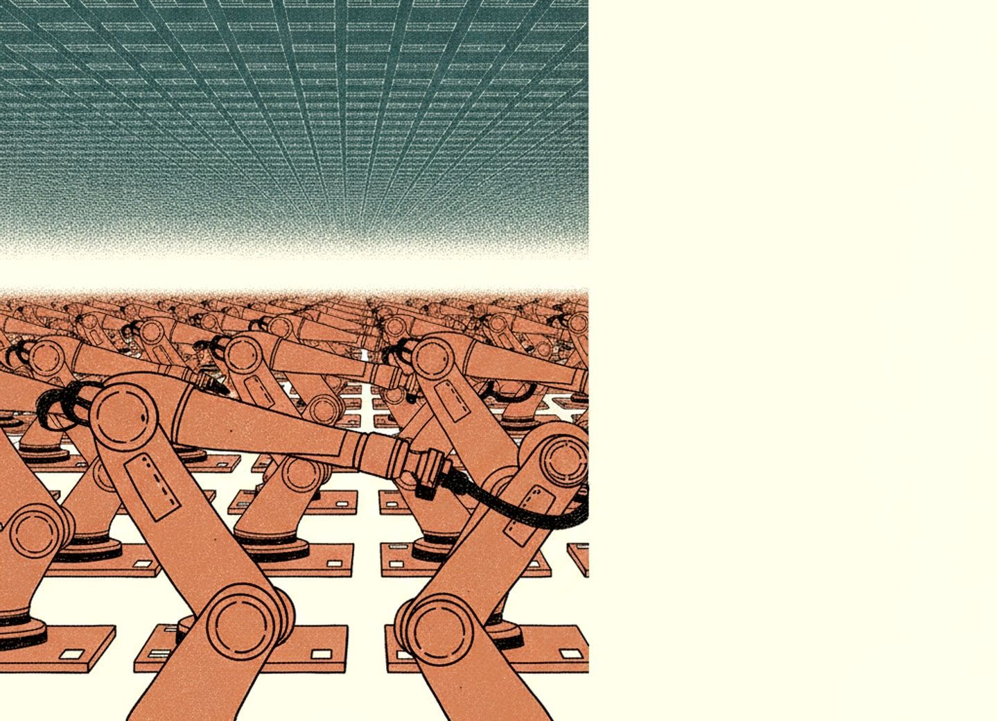 Robotic workspaces multiply across a receding grid