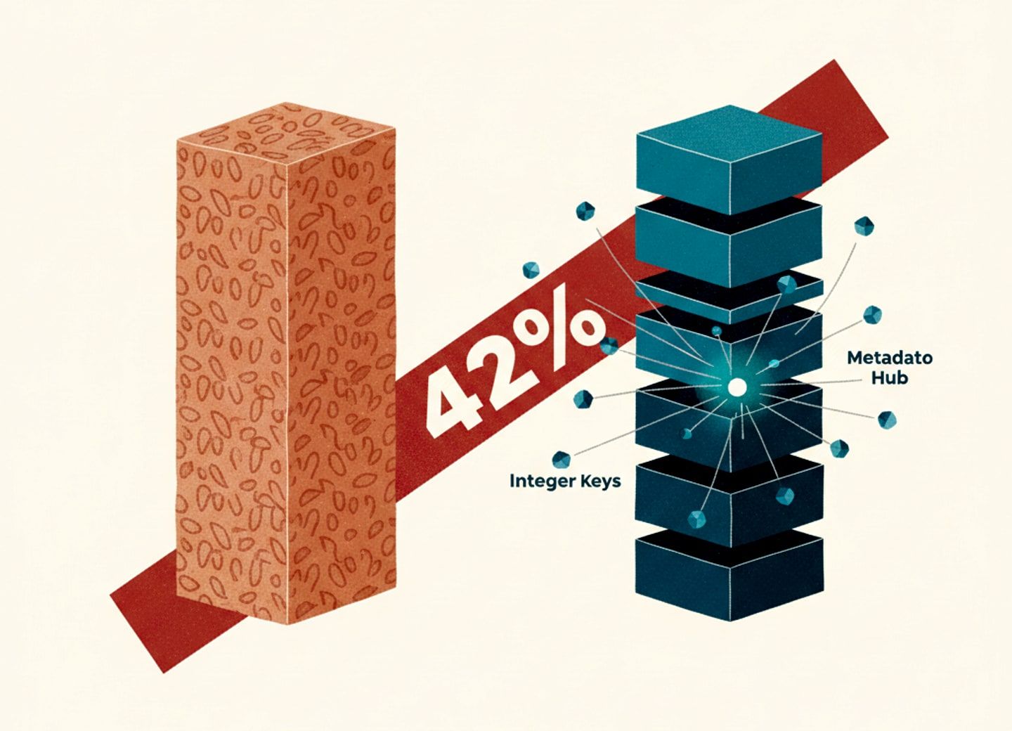 Schema normalization yields 42% storage reduction