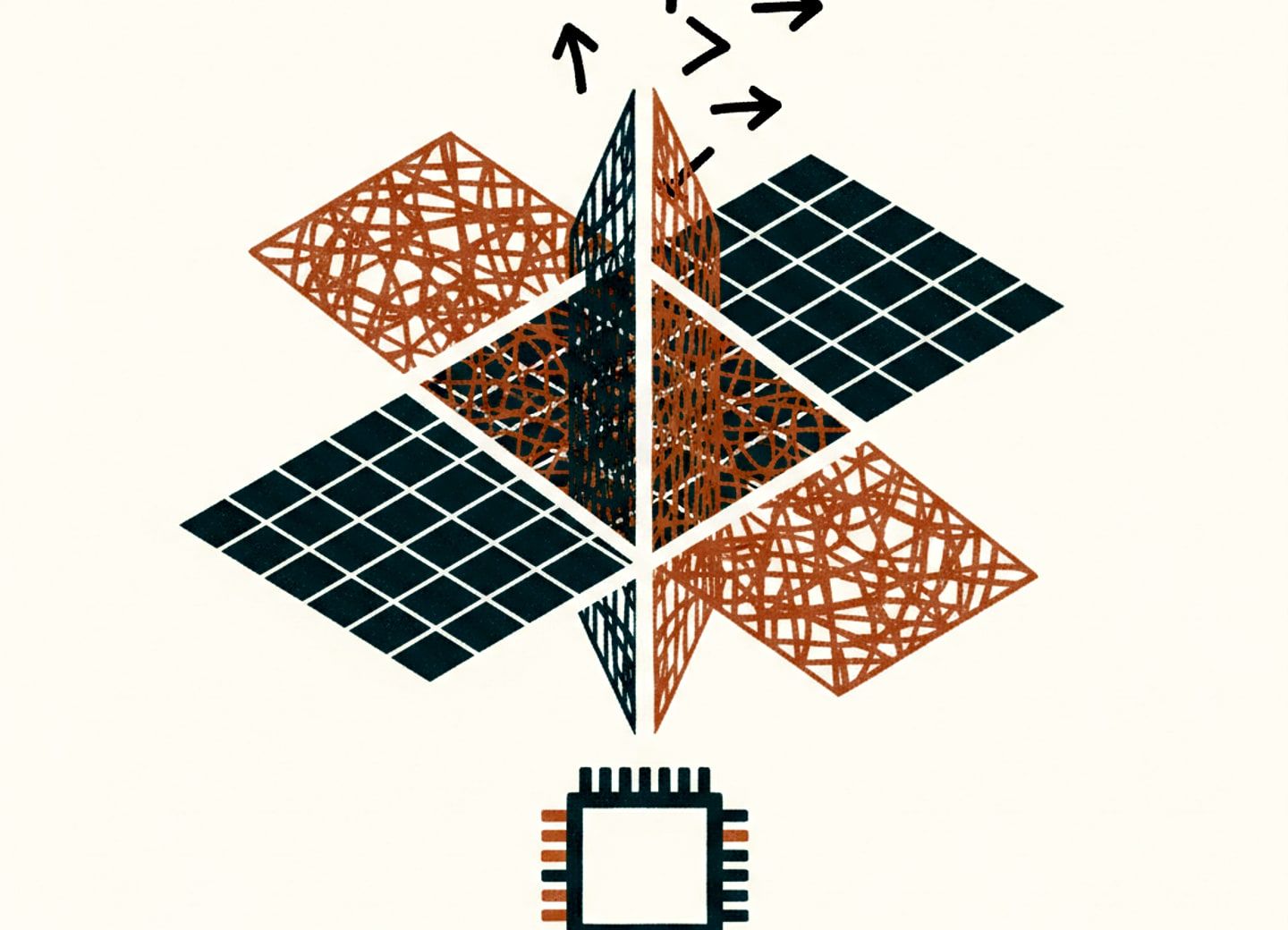 Dual-basis geometry: PoT grid + residual lattice sidestep multipliers.
