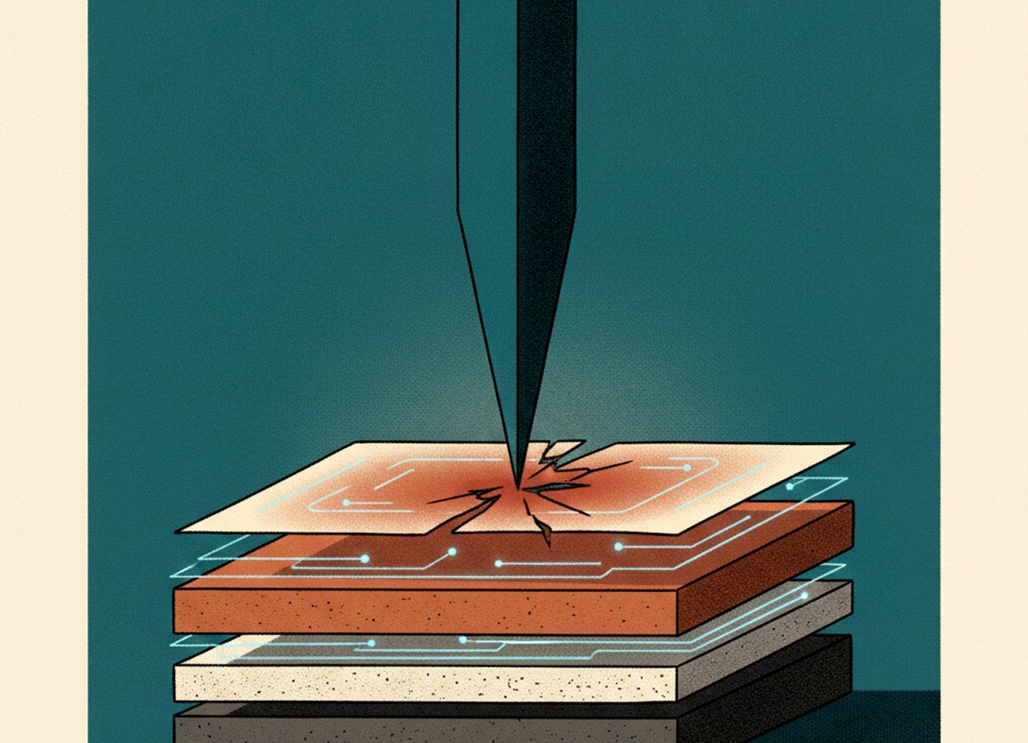 Current density peaks as semiconductor layers thin and switching frequency rises