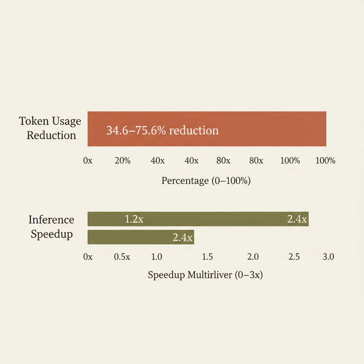 RecursiveMAS efficiency gains: token usage reduction and end-to-end inference speedup vs. baselines.