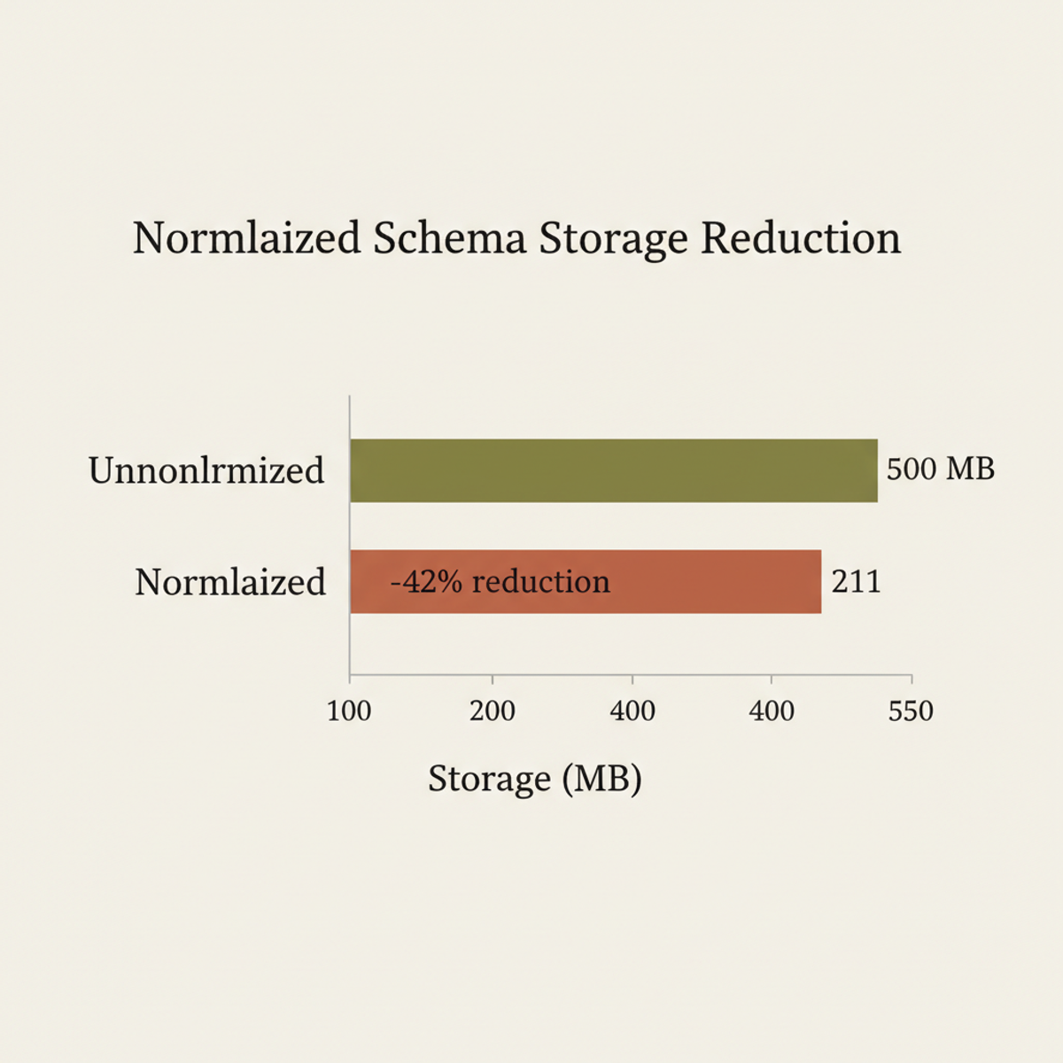 Normalized schema reduced storage by 289 MB (~42%) in PostgreSQL 16 with 1,000 series and 2.8M rows.