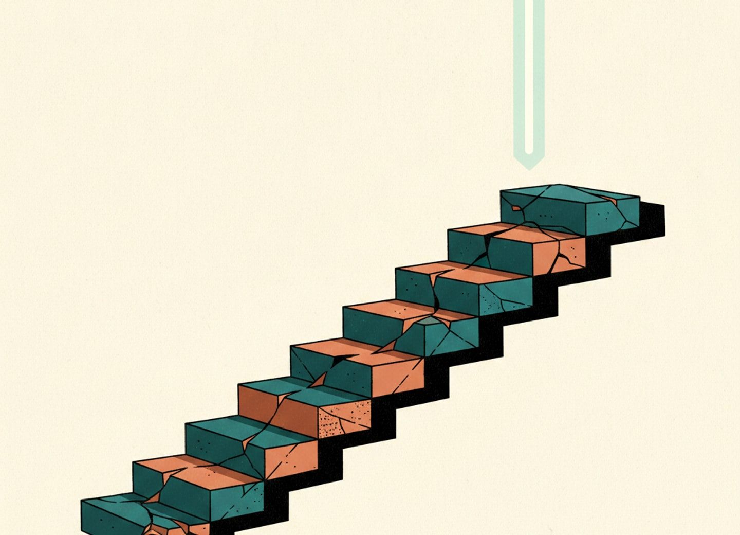 Descending staircase fracture: AI agents falter on production benchmarks