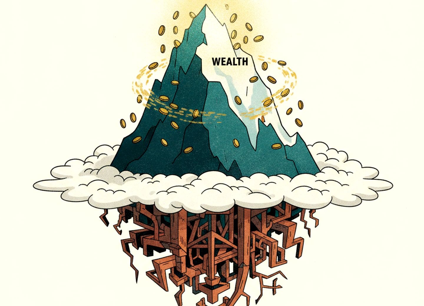 Savings above water; infrastructure debt below