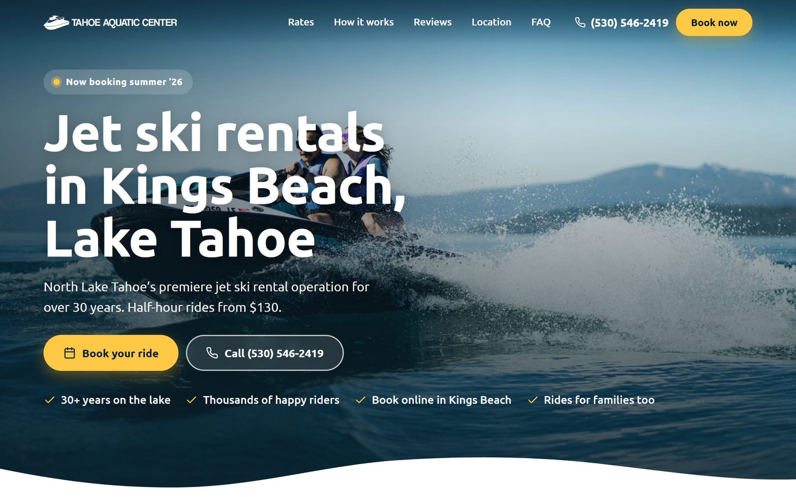 Tahoe Aquatic Center website