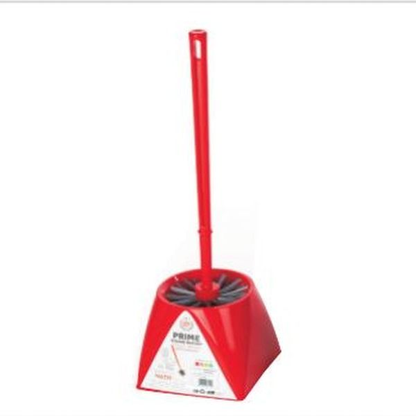 Prime round hockey toilet brush with container