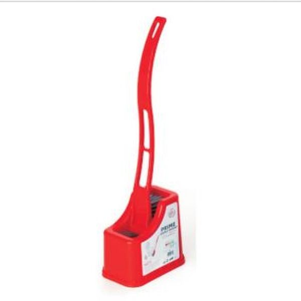 Prime double hockey toilet brush with container