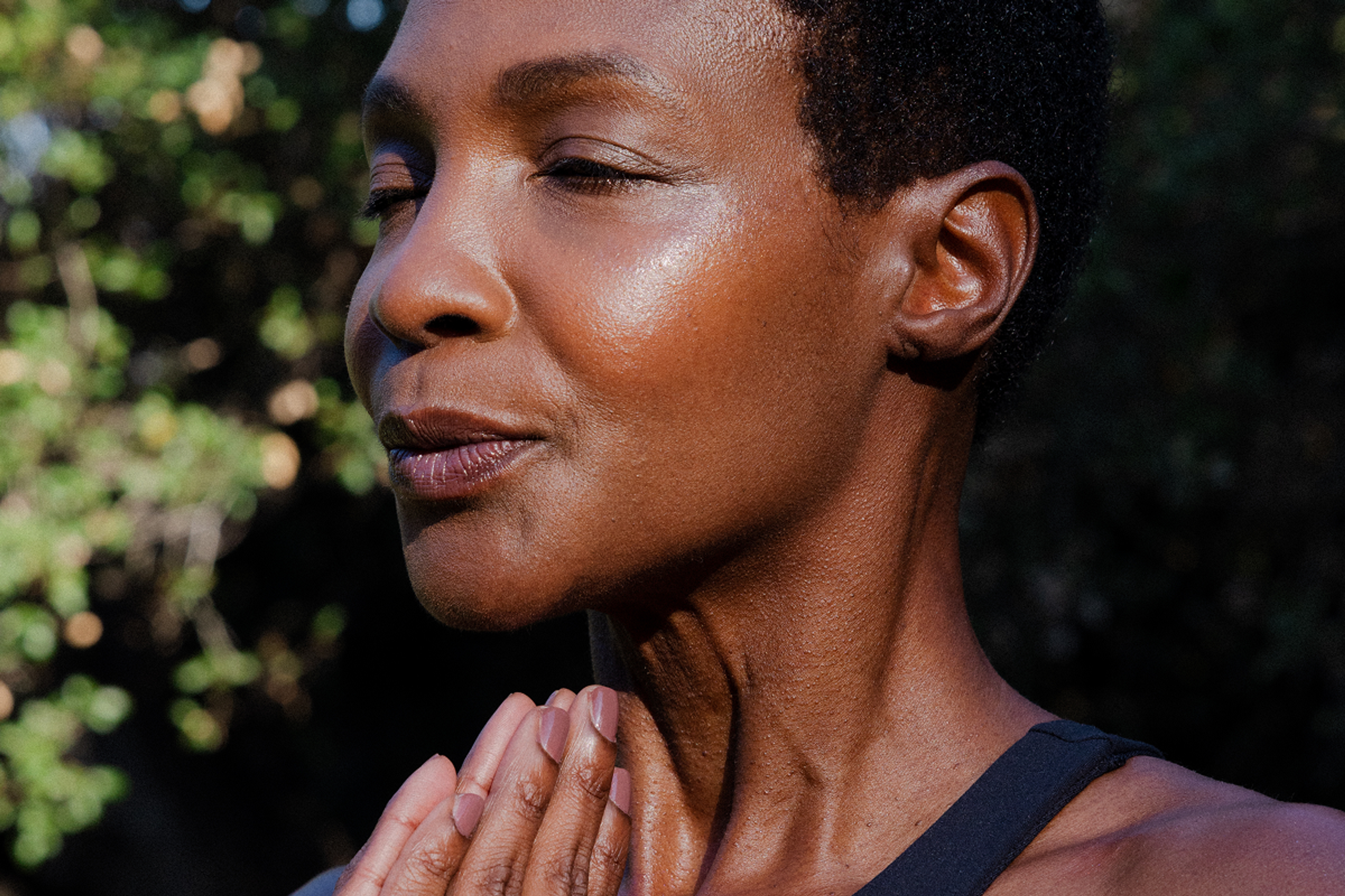 Woman meditating