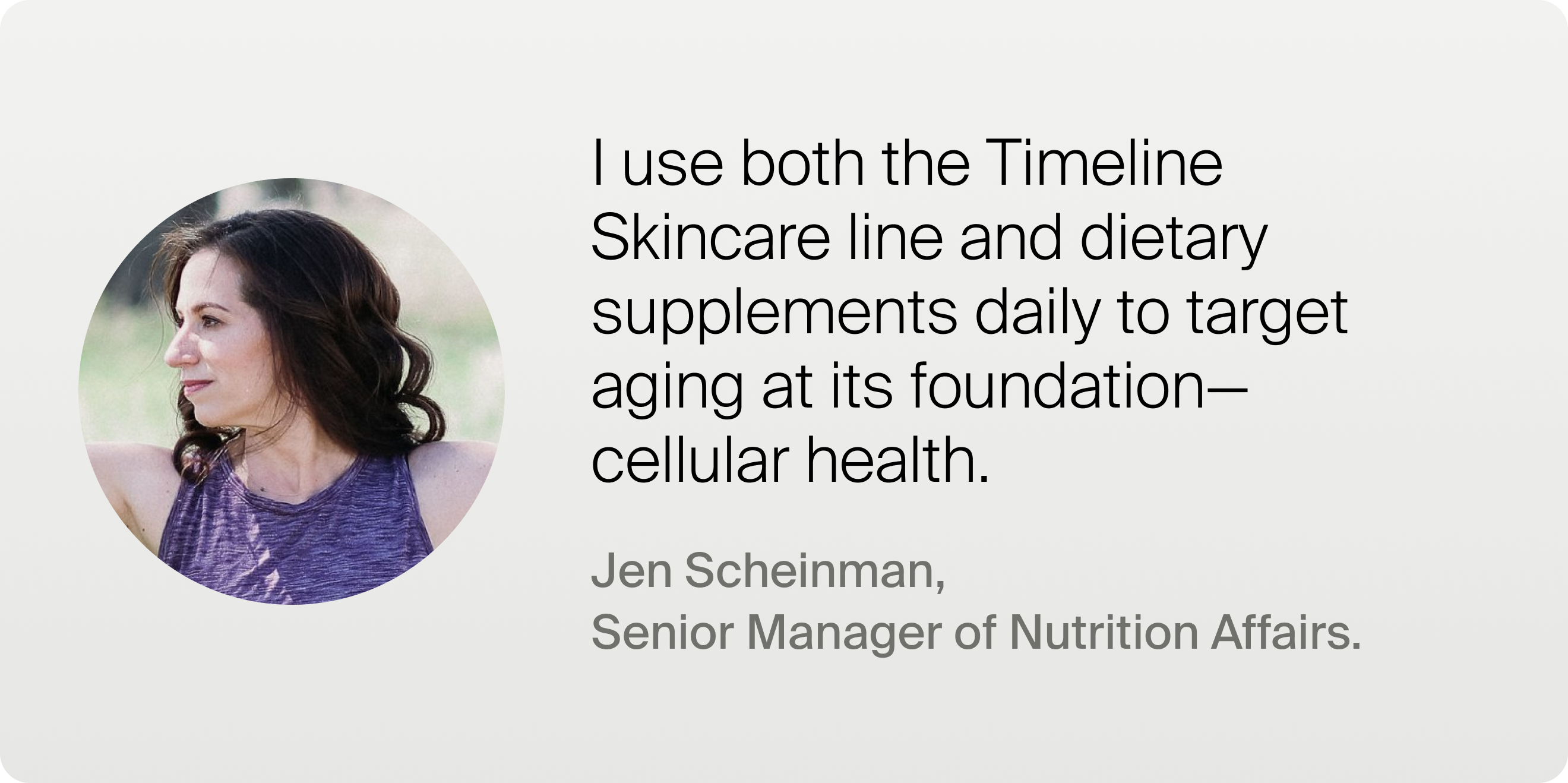 Jen Scheinman, Senior Manager of Nutrition Affairs.